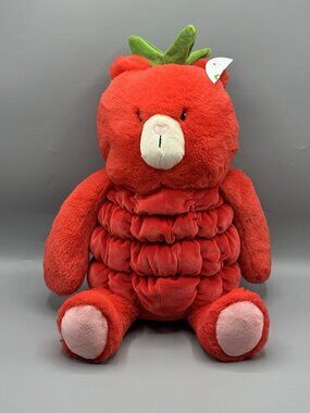 Gigglescape Strawberry Teddy Bear Soft Plush 15" NEW